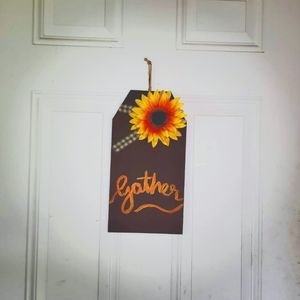 Sunflower door hanger